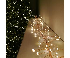 288 LED 1.8m Premier Outdoor 8 Function Christmas Garland Wire Lights Warm White