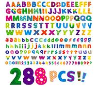 288 PCS Alphabet Combo Set, Bulletin Board Letters including 78pcs Uppercase Letters, 78pcs Lowercase Letters, 30pcs 0-9 Numbers & Punctuation, Chalkboard Classroom Letters for Home School Room Decor