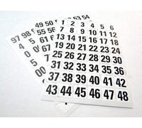 288 Sticky Numbered Labels 0 to 99 White SELF Adhesive Stickers Black Numbers