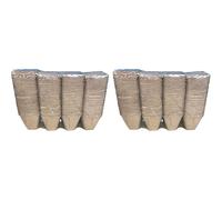 288 x 8cm Eco Square Fibre Biodegradable and Compostable Plant Pots