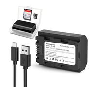 2880 mAh NP-FZ100 Battery, USB-C Fast Charging Replacement Battery Compatible with Sony A7R IV, A7R III, A7 III, A7C, A7C II, A6500, A6600, A6700, FX3, ZV-E1 with a Storage Box