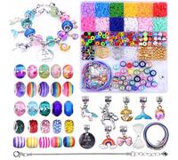 2880pcs Girls Toys Bracelet Making Kit,Beads Charm Jewelry Making Kit Supplies,Clay Beads Unicorn/Mermaid Crafts Birthday Christmas Gifts for Girls