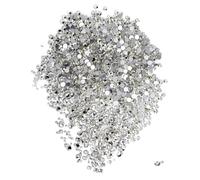 2880Pcs Silver Crystal Rhinestones, 2mm/4mm Bling Crystal Diamantes, Reflective Crystal Diamantes, Brightness Flat Back Rhinestones, Non-Stick Diamantes for Nail Art & Scrapbooking (Silver)