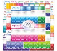 2885 Planner Stickers, Color Coordinating Monthly Functional Stickers Daily Calendar Stickers Aesthetic Note to Do Blank Stickers for Scrapbooks, Planner, Budget, Work, DIY Activity, Diary, Journal
