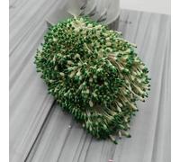 288PCS 60mm Multi Colors Options Tip Pistil Stamen Flower Stamen Cake Decoration Double Head Stamens D308-green