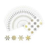 288PCS Snowflake Christmas Stickers,Self Adhesive Shining Snowflake Seal Stickers Glitter Label Stickers for Gift Card Envelope Cookie Candy Bag Decorations,1.5 Inch Round Circle