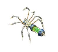 289PCS Cyber Erosion Spider A Metal Assembly Model, 3D Steampunk Insect DIY Kit, Cyberpunk Desk Display Collectible for Adults
