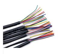 28AWG Copper Wire 2-10 Cores | PVC Sheathed Insulation, 2464 Standard, DIY Signal Control Wires, Channel Audio Line(Black,80M_28AWG-4CORES)