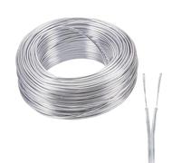 28AWG Doorbell Wire 15M Low-Voltage Electrical Wire with 1.6x3.2mm Overall Diameter for Installing Doorbells, Security Systems & Low-Power Appliances