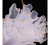 28cm*4.5M Pearl Wave Edge Flower Wrapping Mesh Yarn DIY Floral Bouquet Packaging Paper Valentine'S Day Wedding Party Gifts Decor(I)