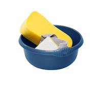 28Cm 5L Litre Capacity Light Weight Round Stylish Plastic Washing Up Bowl For Kitchen Sink, Basin Organiser (Navy Blue)