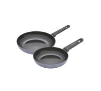28cm and 20cm Recycled Aluminium Frying Pan Set - Grey