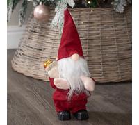 Samuel Alexander 28Cm Battery Operated Musical Walking Christmas Gonk Decoration In Red