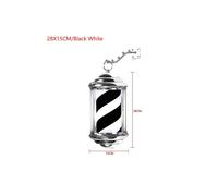 (28cm black white, Uk) Rainproof barber pole led light rotating hair salon sign wall mount energy saving wall lamp retro style for outdoor indoor