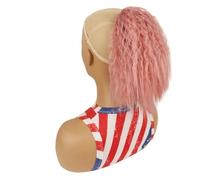 28CM Drawstring Ponytail Extension,Synthetic Short Clip Curly Wavy Lightweight Layered Pony Tails Hair Extensions for Women Hair Extension for Daily Use(2312)