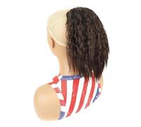 28CM Drawstring Ponytail Extension,Synthetic Short Clip Curly Wavy Lightweight Layered Pony Tails Hair Extensions For Women(4)
