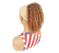 28CM Drawstring Ponytail Extension,Synthetic Short Clip Curly Wavy Lightweight Layered Pony Tails Hair Extensions for Women for Daily Use(30)