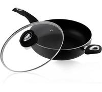 28Cm Extra Large Wok (5.5L) With Glass Lid - Induction & All Hob Compatible - P670
