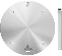 28CM Heat Diffuser Plate, Stainless Steel Cooking Induction Adapter Simmer Plate for Electric Gas Glass Cooktop Hob Ring, Induction Cooktop Converter Plate With Handle-KongWLing