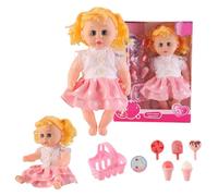 28CM Interactive Talking Baby Doll with Sweet Treats Accessories - Repeats Speech, Nurturing Pretend Play Toy for Toddlers, Educational Gift for Girls Ages 3+ (28cm/11in)