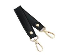 28CM Length Replacement PU Leather Shoulder Strap Solid Color Bag Short Straps Handbags Accessories Portable Handle for Wallet Tote Making, Burgundy(Black-Gold)