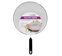 28Cm Metal Mesh Splatter Cover Lid - Cooking Frying Pan, Kitchen With Handle | Metal Splash Cover Grease Screen Is Rust Free Protector Pot Lids Oil Proofing