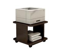 28cm Mobile Printer Table for Home Office, Rolling Printer Stand with Storage, Thickened Board, Under Desk File Cabinet on Wheels (Black, 40x40x28cm)