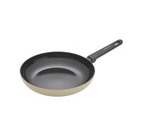 Morphy Richards Frying Pan, Recycled Aluminium, 28cm, Non Stick Ceramic Coating, Soft Touch Handles, Oven Safe Up to 180c, Suitable for All Hobs, Cream, 853504