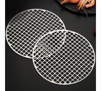 28cm Round Barbecue Mesh Tray Stainless Steel BBQ Grid for Camping and Outdoor Use, Designed for Even Heating and Easy Cleanup (28cm)
