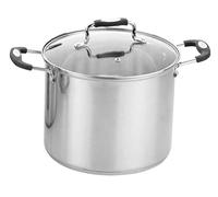28Cm Stainless Steel Induction Stock Pot With Glass Lid Stew Soup Deep Stockpot