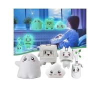 (28cm1) Lankybox Glow In The Dark Plush Foxy Boxy Ghosty Lanky Box Removable Soft Toy Children Gift Turned Doll Girl Bed Pillow