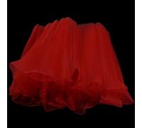 28cmx3.6M Flower Wrapping Paper Wave Yarn Flower Packaging Lace Mesh Florist Handmade Bouquets Gift Packaging Decoration(Red)