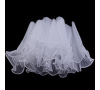 28cmx3.6M Flower Wrapping Paper Wave Yarn Flower Packaging Lace Mesh Florist Handmade Bouquets Gift Packaging Decoration(White)
