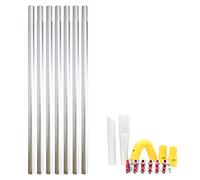28ft 8.4m Gutter Vacuum Pole Kit | Long Reach Drain Cleaning System Set | Lightweight Aluminium 715g Per Pole
