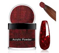 28g/box Color Acrylic Powder Professional Red Glitter Acrylic Nail French Manicure Powder for Nail Extension Acrylic Nail System,HJ-NAP017-No.36-UKA