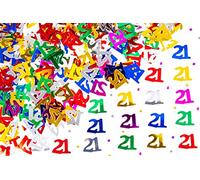 28g Multicolour 21st Birthday Confetti Foil Metallic Glitz Table Scatter Sprinkles Age Bday Party Decorations