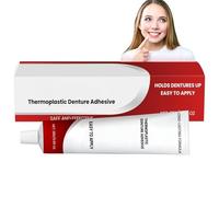 28g Thermoplastic Denture Adhesive Cream,Denture Adhesives Gel,Comfortable Non-Glue Long Holding Reliner,False Teeth Adhesive,Denture Fixative,Waterproof Denture Adhesive Glue for Teeth
