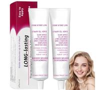 28G Thermoplastic Denture Adhesive Cream,Denture Silicone Reline Adhesive Cream,Women False Teeth Adhesive,Non Glue Denture Adhesive,Convenient Dental Glue,28G Den/ture Repair Kit for All types (2)