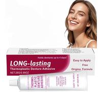 28G Thermoplastic Denture Adhesive Cream,Thermoplastic Lasting Super Hold Denture Adhesive,Comfortable Non Glue Long Holding Denture,Comfort Stability False Teeth Adhesive,Dentu/re Adh/esive Repair