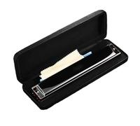 28hole Octave Polyphonic Harmonica In The Key Of C Professional For Adults With Case(Black Tremolo)