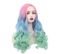28In Ombre Center-parted Big Waves Wig Resistant Synthetic Lace Front Mermaid for Cosplay Holidays Party