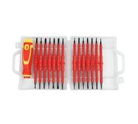 28in1 Magnetic Insulated Electrician Screwdriver Set 1000V Red | Includes 14 interchangeable double-head bits and 1 handle in a compact storage case