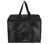 (28L) Black Oxford Cloth Insulation Bag Takeaway Storage Cnternal Composite Pearl Cotton Woven Hand Strap PE Film