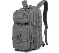 28L Capacity Military Tactical Backpacks Molle Army Assault Utility Pack 3 Day Bug Out Bag Hiking Treeking Camouflage Hunting Small 3 Compartment Rucksack (Grey)