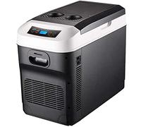 28L Car Fridge Freezer Portable Refrigerator - 12V/24V DC & 220-240V AC Electric Cooler for Camping, RV, Boat, Travel, Picnic, Campervan, Truck (Black)