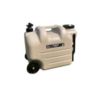 28L Food Grade Water Container with Wheels Leak Proof Portable Water Carrier with Handle and Tap Heavy Duty Camping Water Jug for Outdoor Camping Van Life Picnic Emergency Use