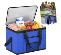 28L Insulated Cooler Bag - Large Leak-proof Cool Box for Food & Drinks, Keeps Hot & Cold, Collapsible Design with Shoulder Strap & Multiple Pockets - Ideal for Travel, Camping, Picnics & BBQ