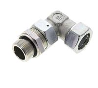 28L & M33x2 Zink plated Steel Elbow Cutting Fitting with Male Threads 160 bar Adjustable ISO 8434-1