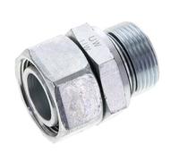 28L & M33x2 Zink plated Steel Straight Swivel with Male Threads 160 bar NBR O-ring Sealing Cone Adjustable ISO 8434-1