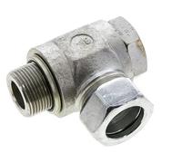 28L & M33x2 Zink plated Steel Swivel Joint Cutting Fitting with Male Threads 160 bar NBRO-ring Rotatable ISO 8434-1